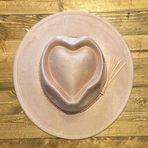 Heart Crown Wide-Brim kids Hat - Blush Pink